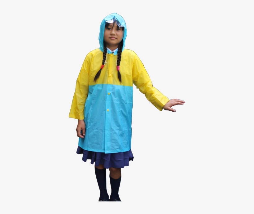 Transparent Raincoat For Kids - Kids In Rainwear, transparent png download