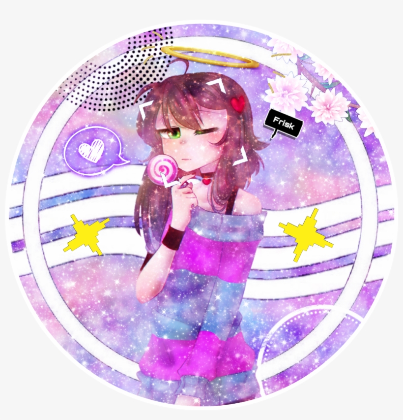 #undertale #frisk #lolipop #heart - Circle, transparent png download