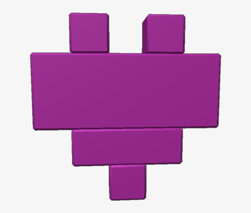 This Is The Purple Heart From Muffet Fight In Undertale - Simple Love Pixel Art, transparent png download