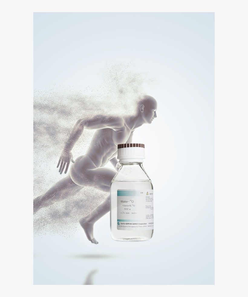 Water-18o 10atom% - Glass Bottle, transparent png download