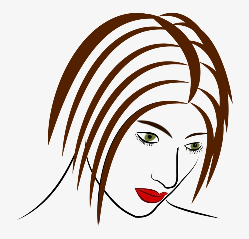 Line Art Eye Woman Cartoon Face - Illustration, transparent png download
