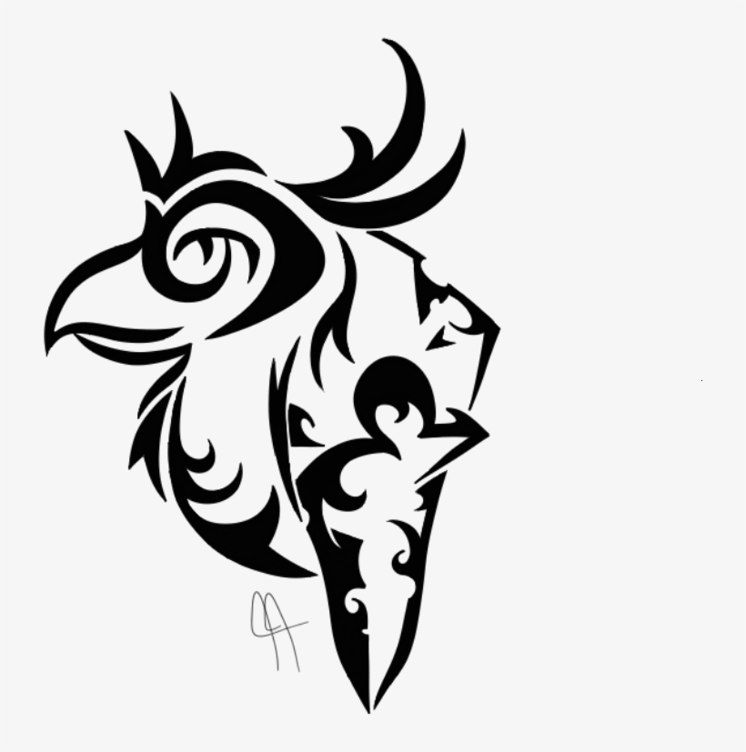 Chocobo Tribal Tattoos 5 By Lisa - Final Fantasy Tribal Tattoo, transparent png download