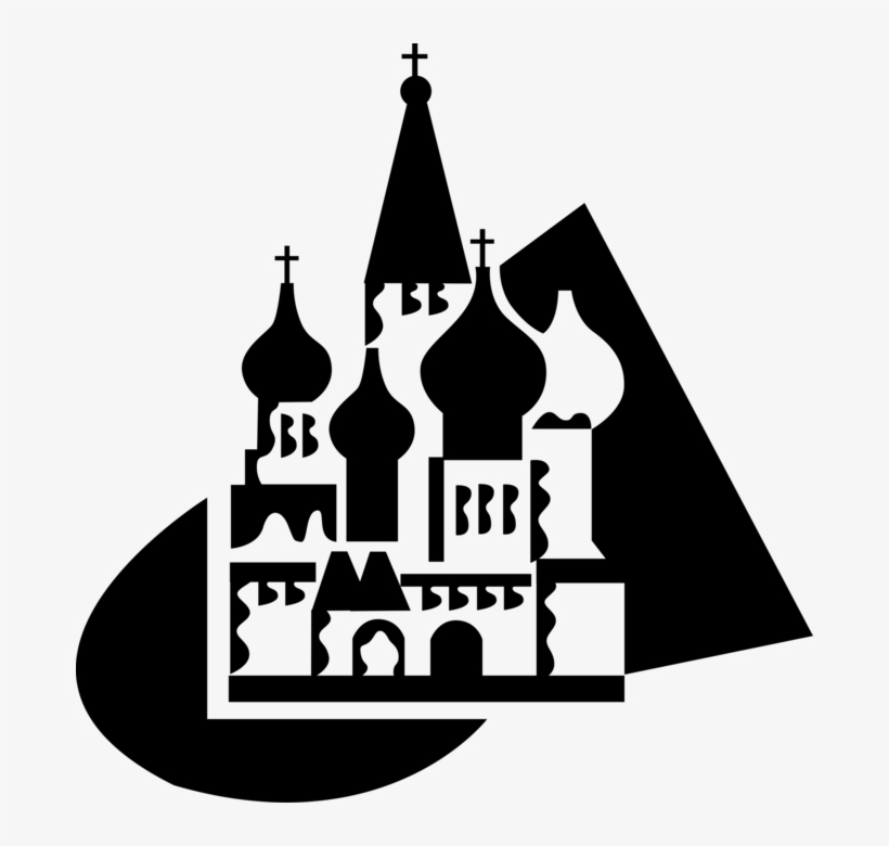 Vector Illustration Of St Basil's Christian Church, transparent png download
