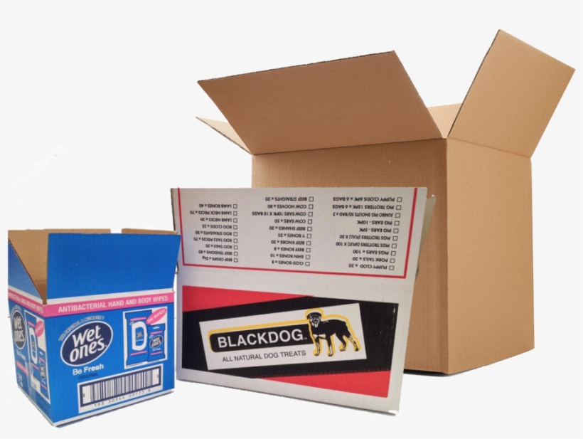 Black Dog And Wet Ones Printed Cardboard Boxes - Dog, transparent png download