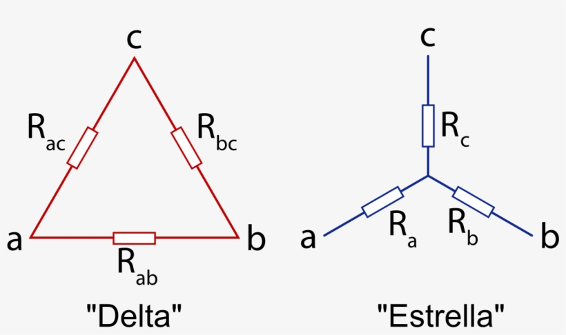 File - Transformacion Delta-estrella - Svg - Delta And Star, transparent png download