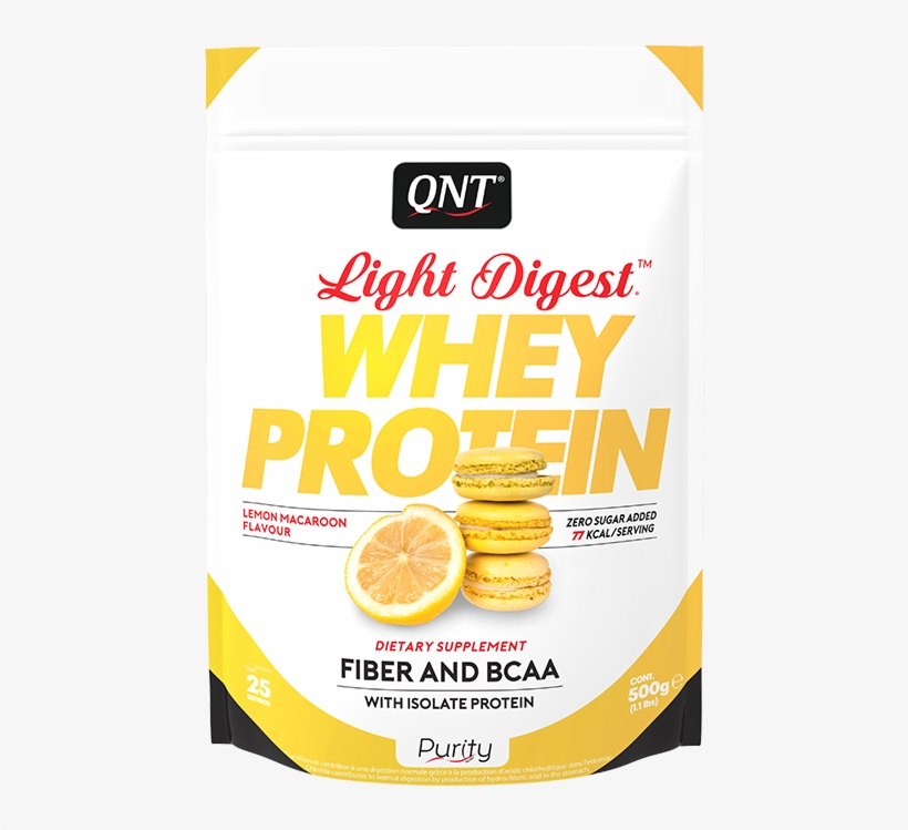 Qnt Direct Whey Protein Light Digest Macarrón De Limón - Orange, transparent png download
