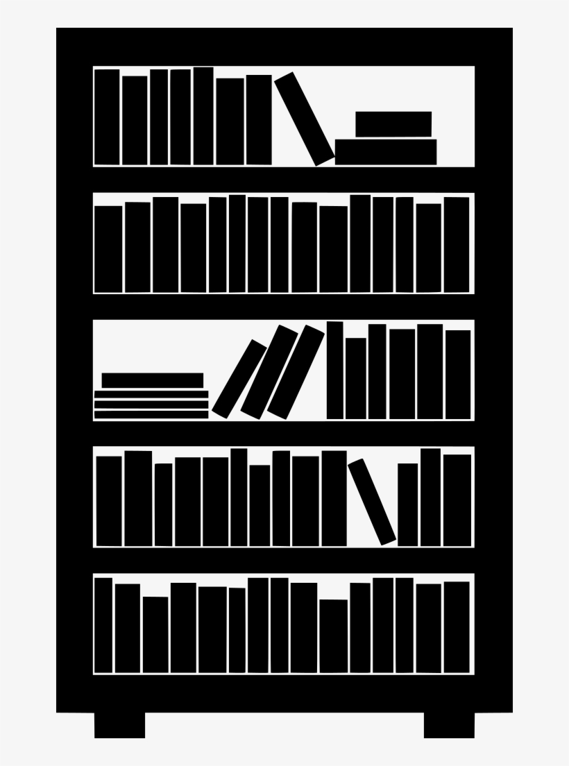 Just Get A Really Big Bookshelf - Black-and-white, transparent png download