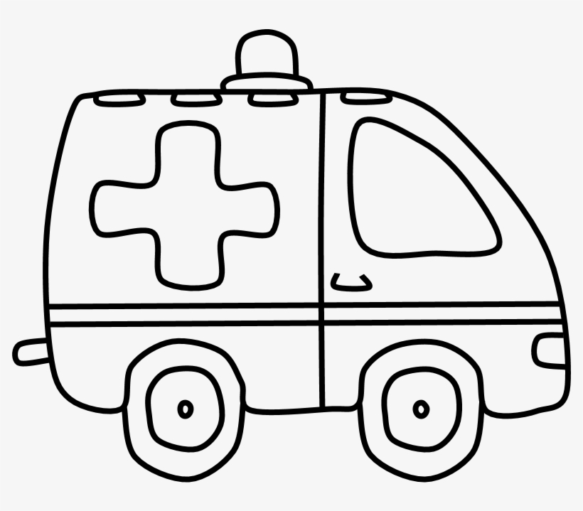 Ambulance, Png Ambulance, Black And White, transparent png download