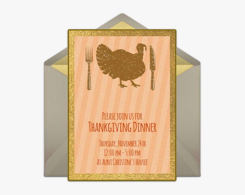 Gotta Love This Free Thanksgiving Invitation With A - Rooster, transparent png download