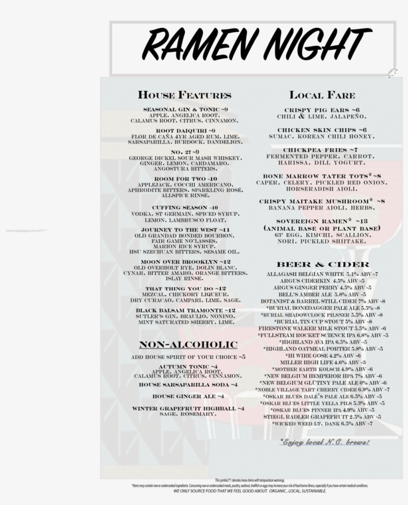Ramen Night For 112018 - Document, transparent png download