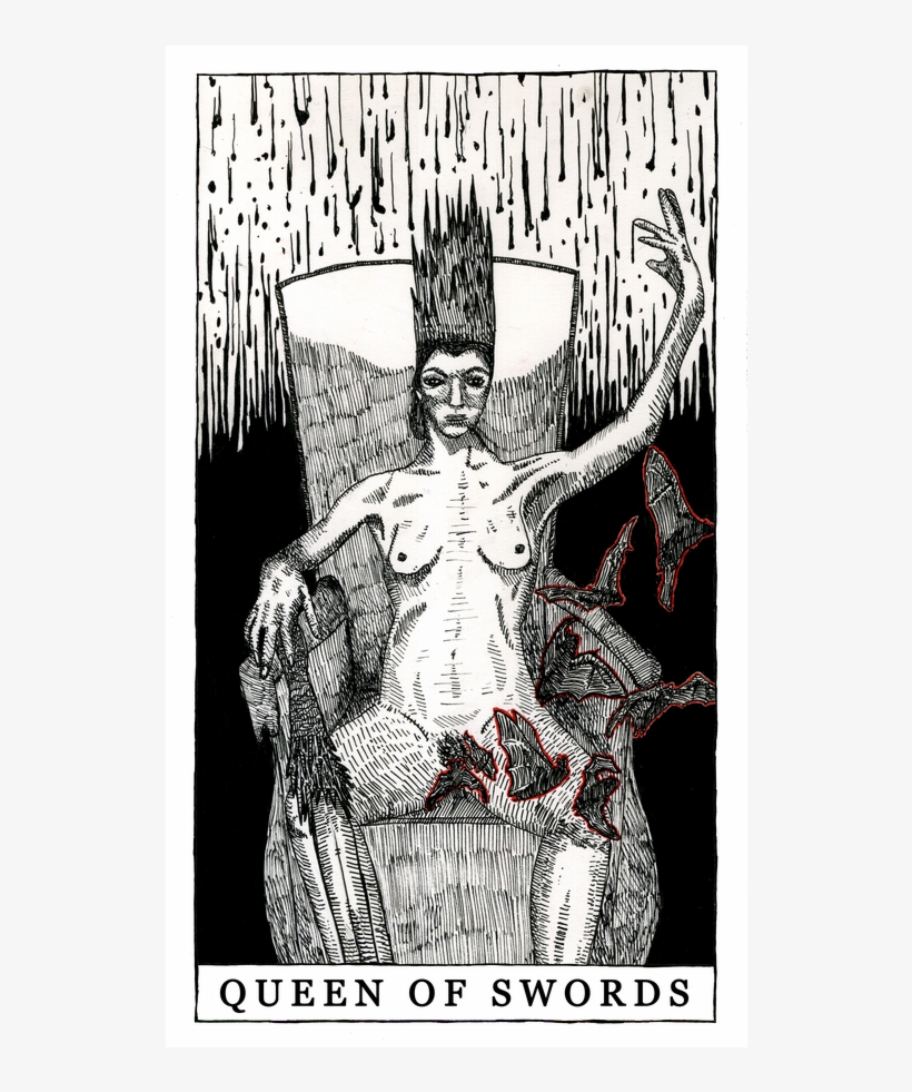 Swords Queen - Black Queen Of Swords, transparent png download