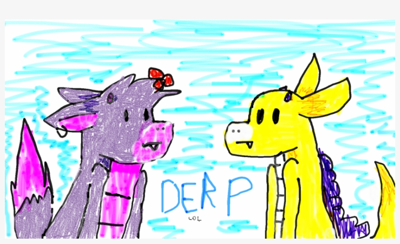 Derp @lushkangaroo Dragon And My Oc Maxine Dragon - Cartoon, transparent png download
