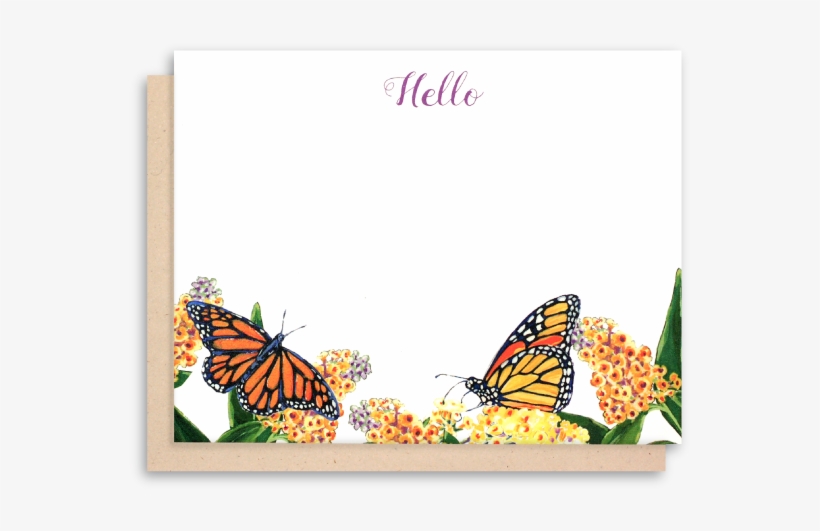Monarch Butterfly Flat Note Cards - Monarch Butterfly, transparent png download