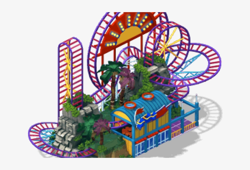 Ferris Wheel Clipart Roller Coaster - Roller Coaster, transparent png download