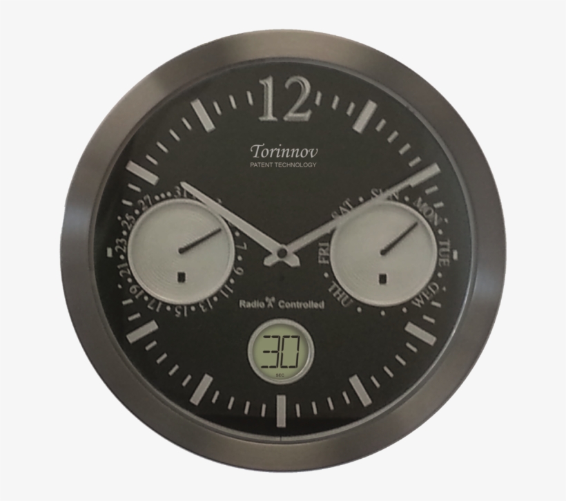 Torinnov Automatic Analogue And Digital Perpetual Calendar - Wall Clocks, transparent png download