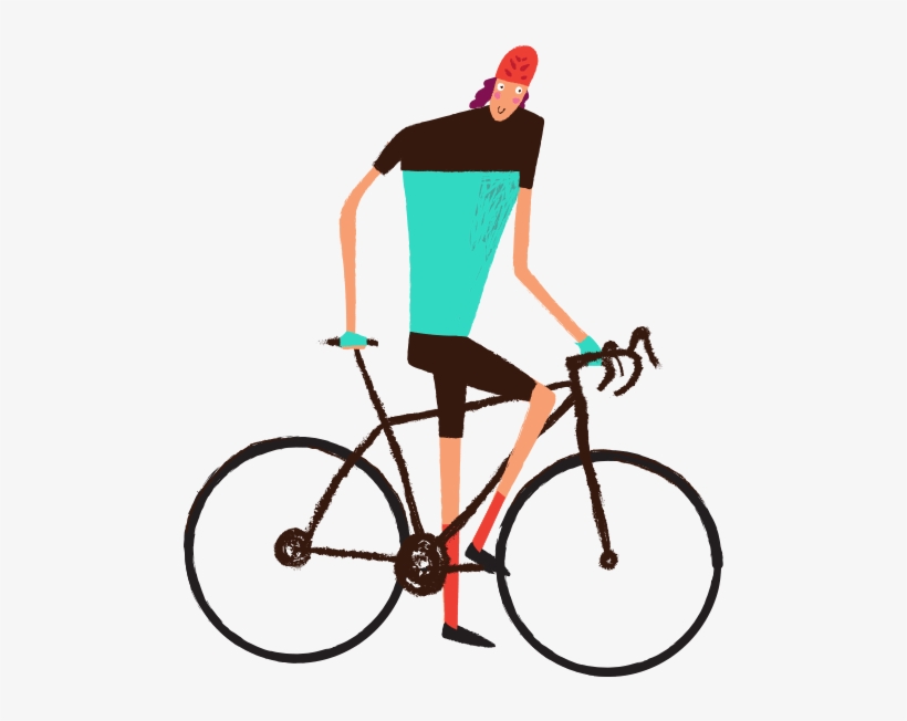 Topbike-cyclist - Hybrid Bicycle, transparent png download