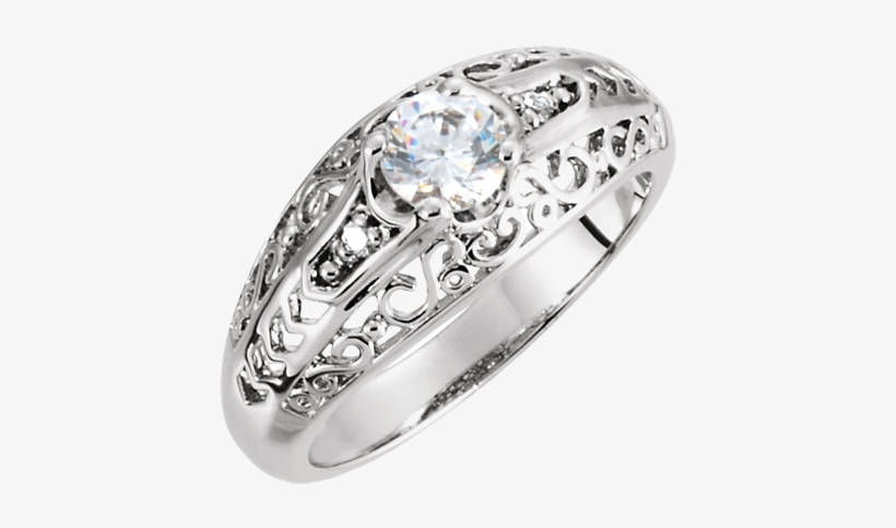Zvintage Platinum Diamond Ring - Pre-engagement Ring, transparent png download
