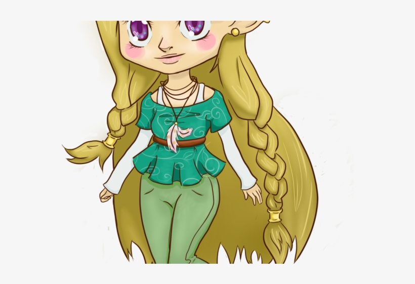 Drawn Elf Chibi - Cartoon, transparent png download