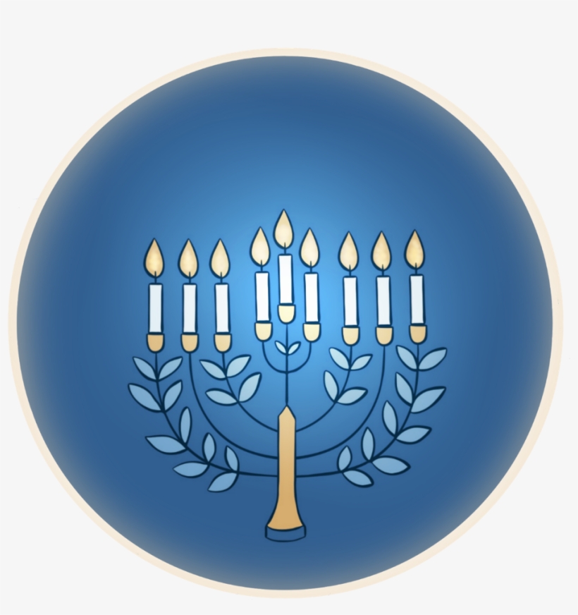Schanukkah Menorah Blue Candles Chanukah, transparent png download