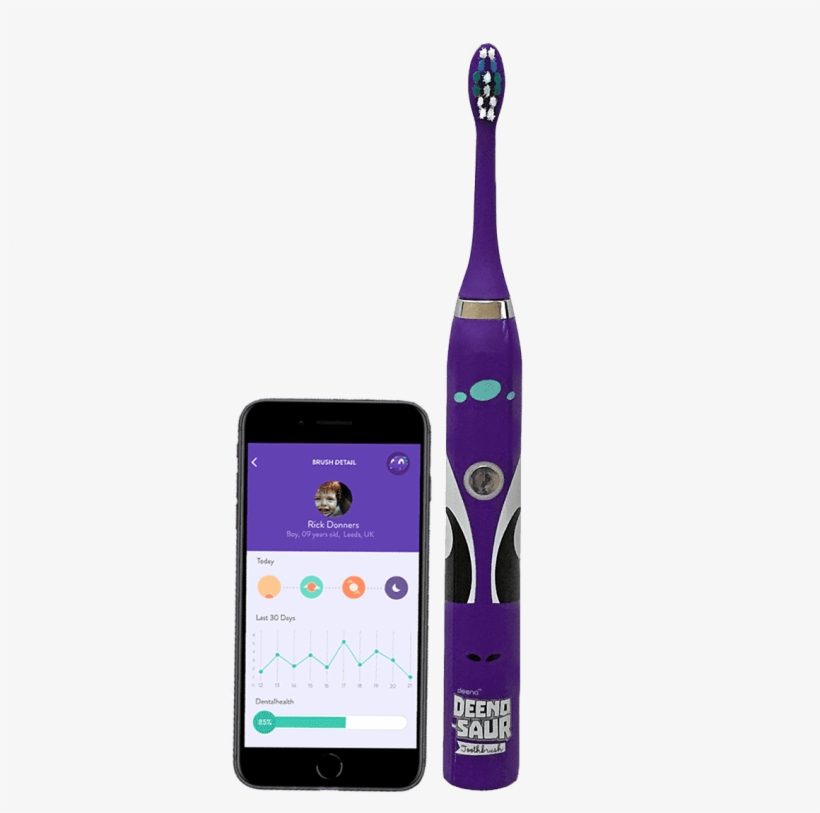 Deeno Saur Toothbrush & App Rewards Kids With In Game - Smartphone, transparent png download
