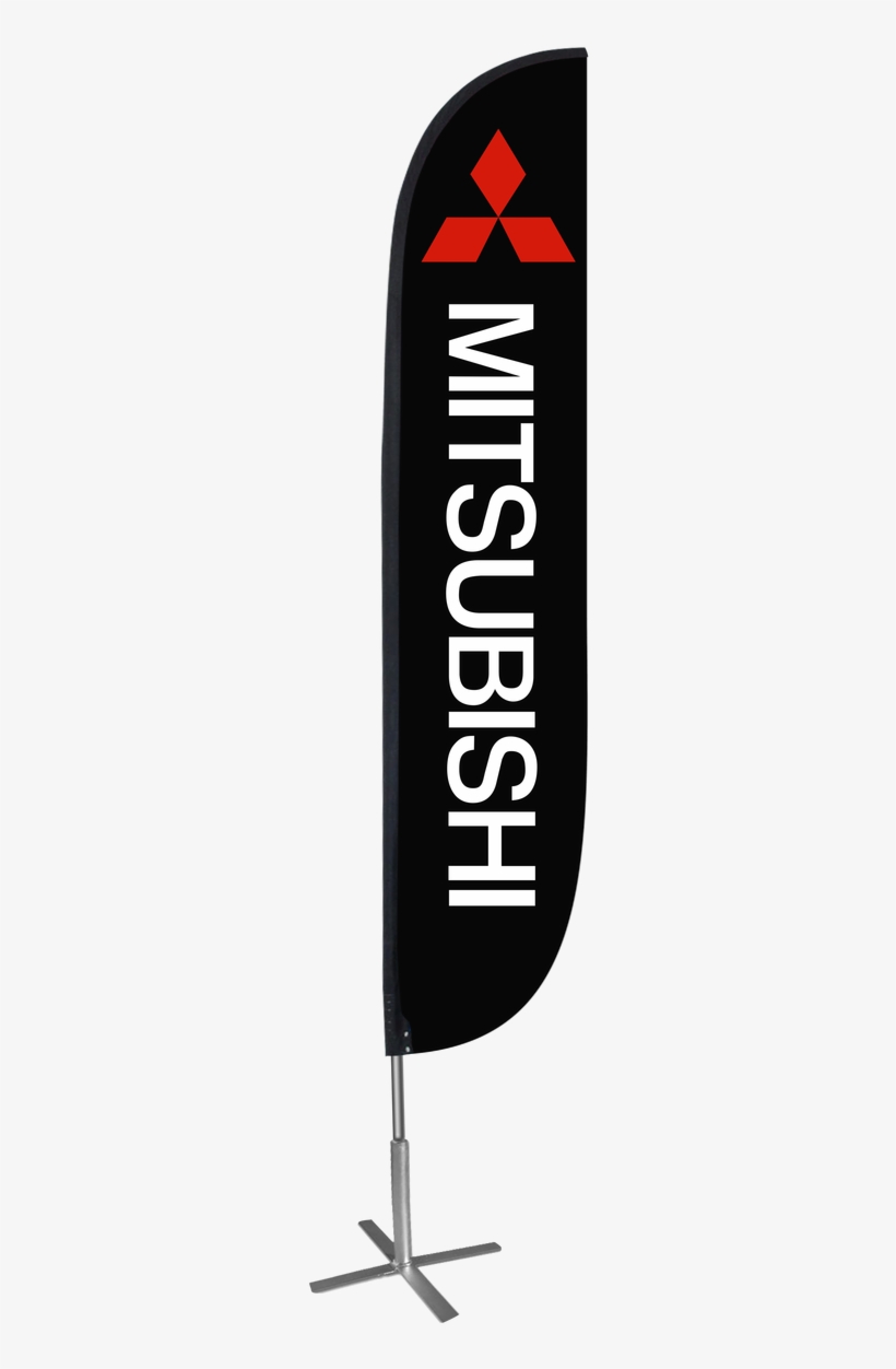 Mitsubishi Feather Flag Black X Stand - 三菱 電機, transparent png download