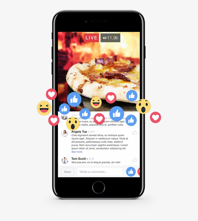 Facebook Live Reactions Poll - Smartphone, transparent png download