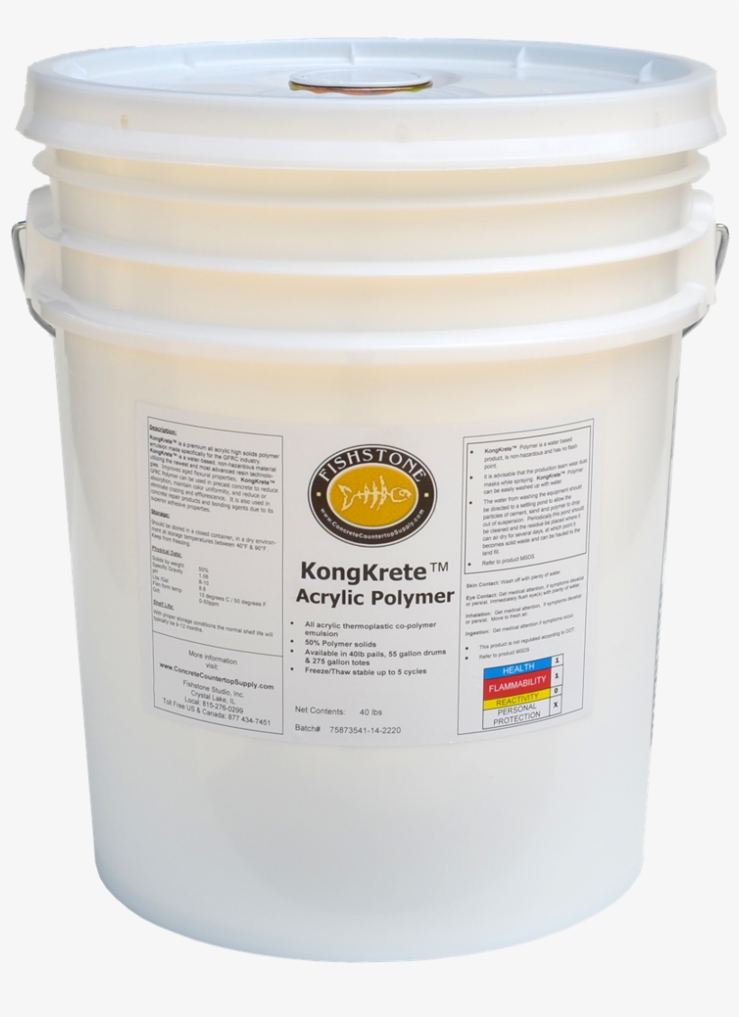 40lb, Kongkrete™ Liquid Acrylic Polymer, transparent png download