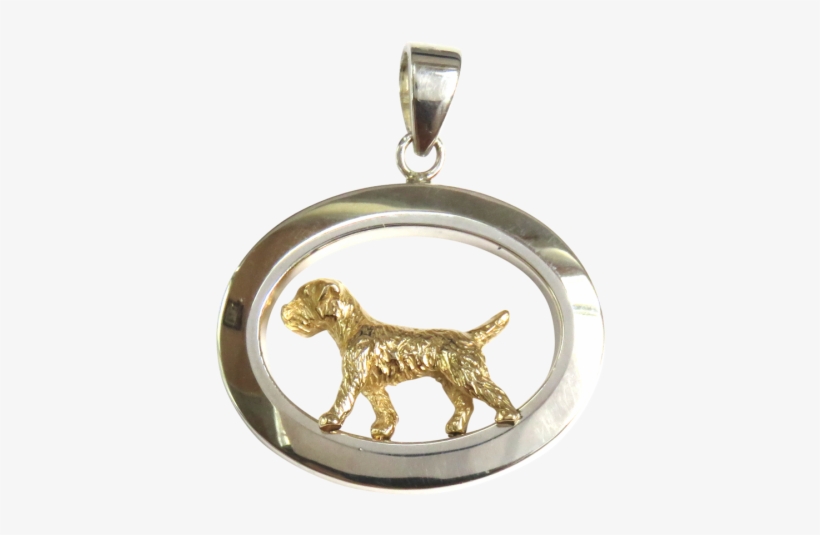 14k Gold Or Sterling Silver Border Terrier In Glossy - Locket, transparent png download