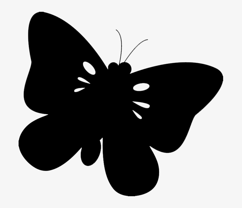 Butterfly Silhouette - Brush-footed Butterfly, transparent png download