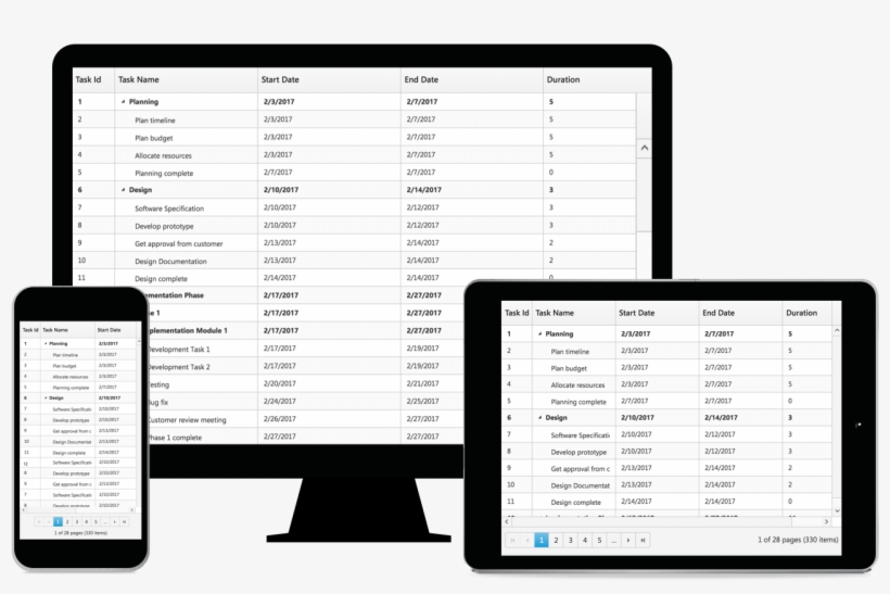 Net Web Forms Tree Grid Syncfusion Asp - Mobile Phone, transparent png download