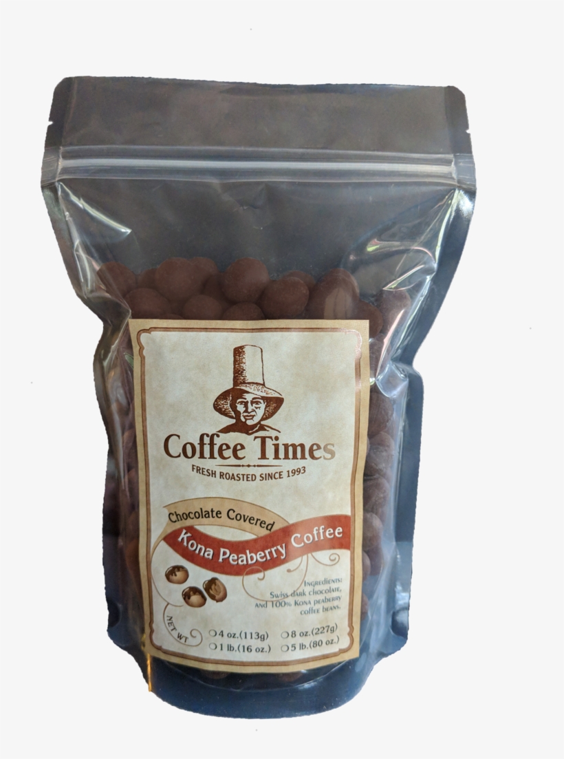 Chocolate Covered Kona Peaberry Coffee Beans - Kona Coffee, transparent png download