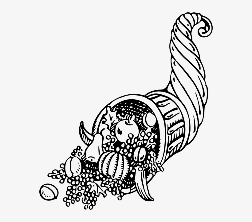 Cuerno De La Abundancia Para Colorear Transparent PNG 564x640 Free