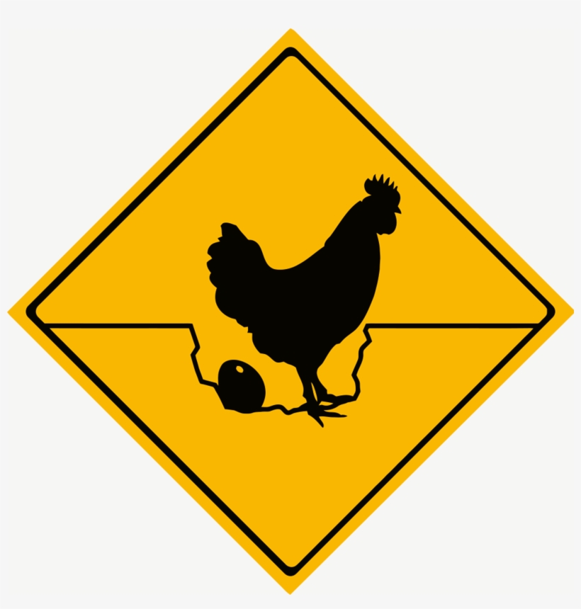 Rooster Chicken Egg Warning Sign 123221 - Panneau Nid De Poule, transparent png download