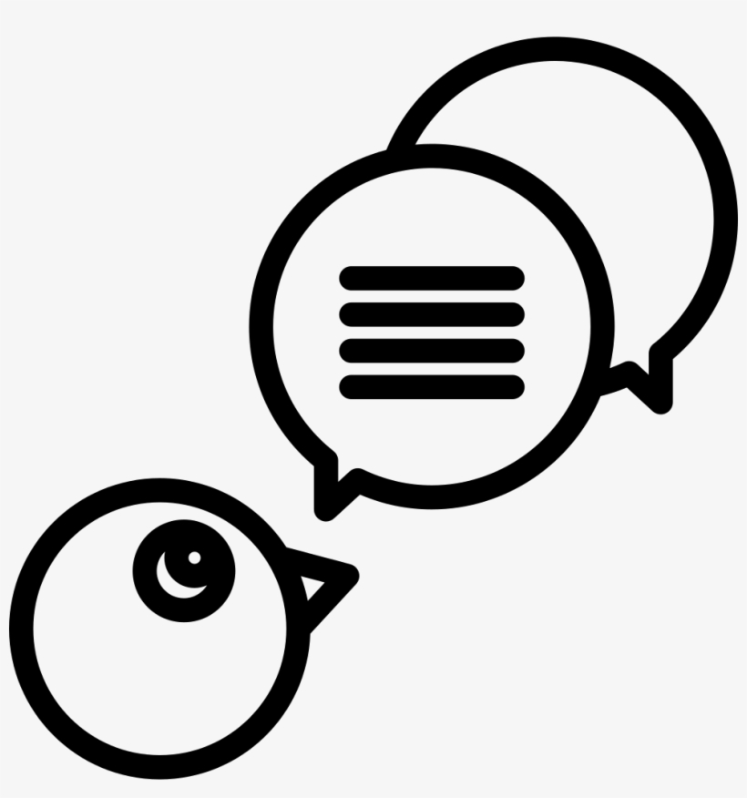 Speech Bubbles Outline Symbol In A Circle Comments - Circle, transparent png download