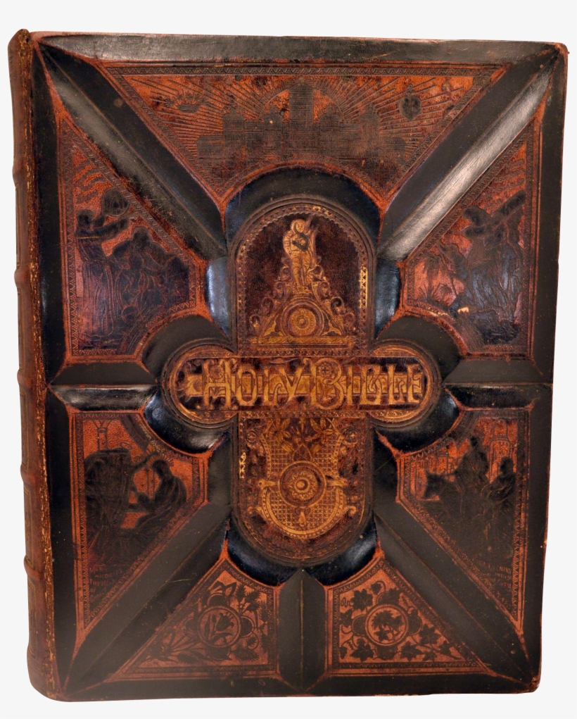 Antique 1880s Massive Holy Bible - Carving, transparent png download