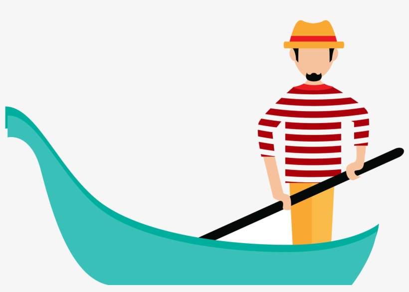 Boats Italy - Italian Gondola Clipart, transparent png download