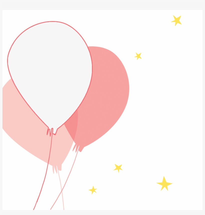 Pink Balloons Party - Pink Balloon Template, transparent png download