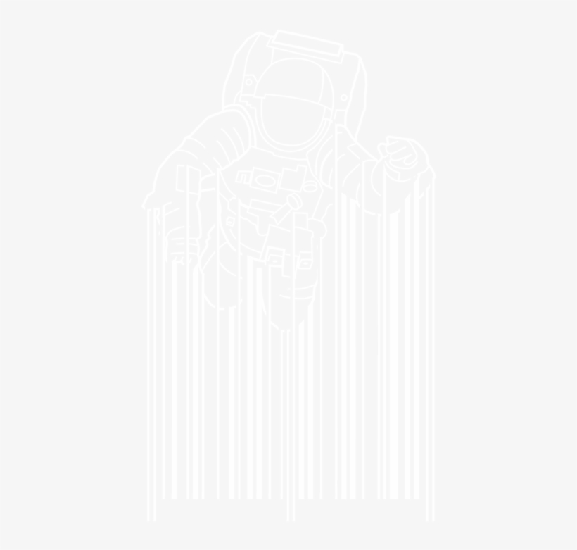 Astronaut Barcode, transparent png download