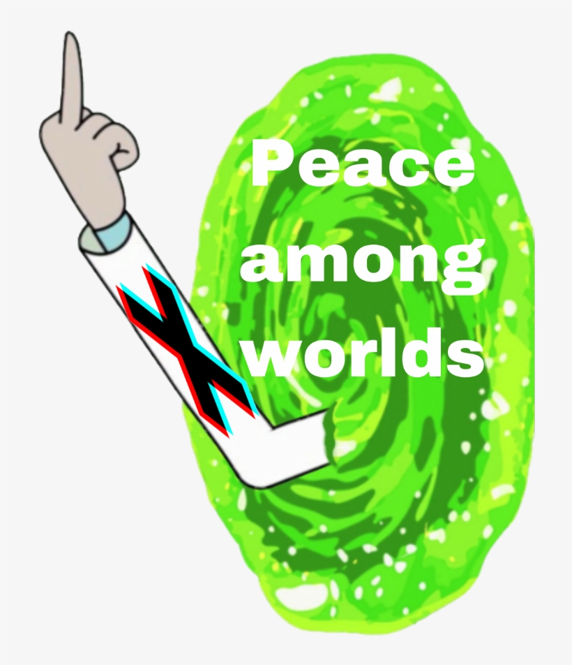 "peace Among Worlds, Rick " - Rick Middle Finger Png, transparent png download