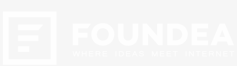 Foundea Logo White F Txt Slogan - Graphic Design, transparent png download
