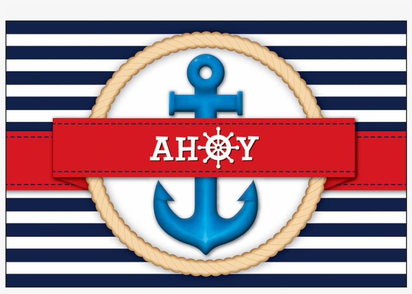 Tcr2155 Nautical Ahoy Postcards Image - Emblem, transparent png download