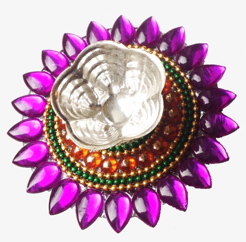 Purple Rhinestone Candle Holder / Kankavati - Book, transparent png download
