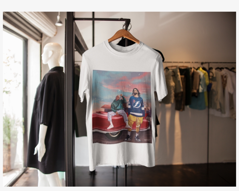 Unisex Tee / "leader Of The New School Feat - Mockup T Shirt Store, transparent png download