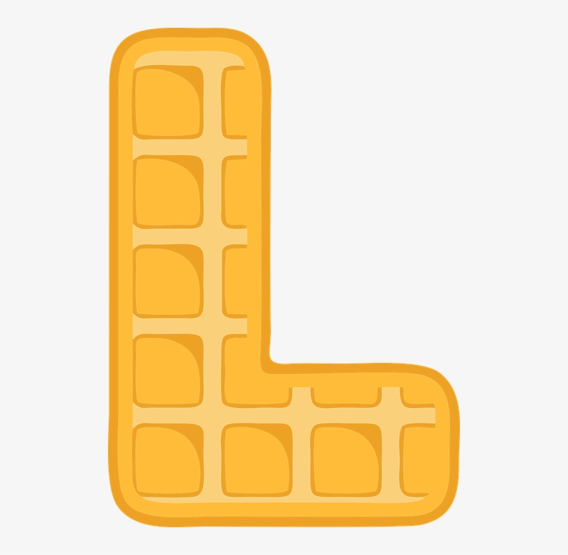 L, Alphabet, Waffle, Letter, Typography, Text, Font - Waffle Letters, transparent png download