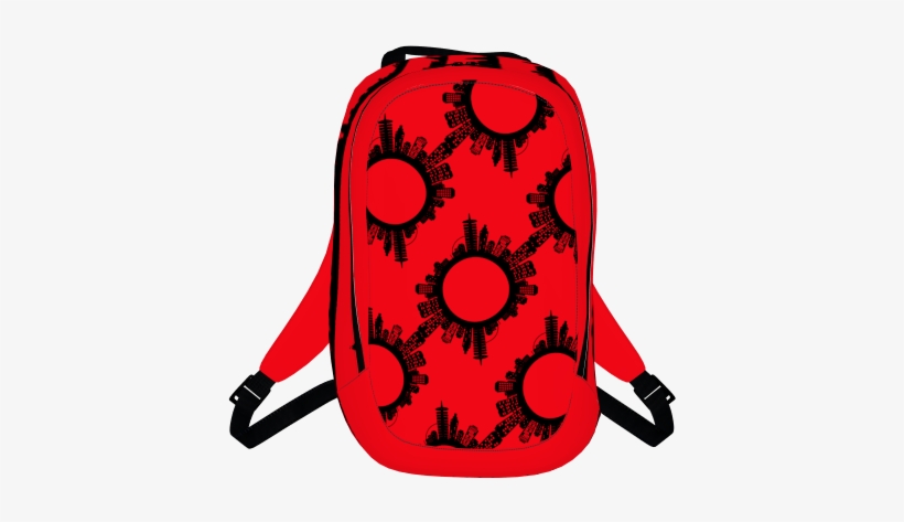 Red Chicago Skyline Backpack By Senira - Backpack, transparent png download
