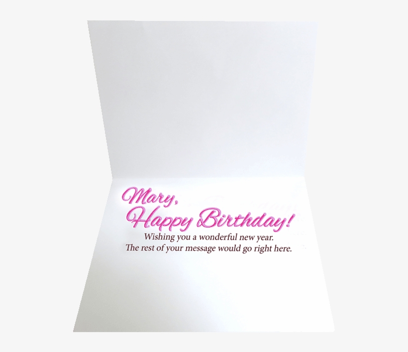 Greeting Card With Custom Text Example Of How Inside - Brochure, transparent png download