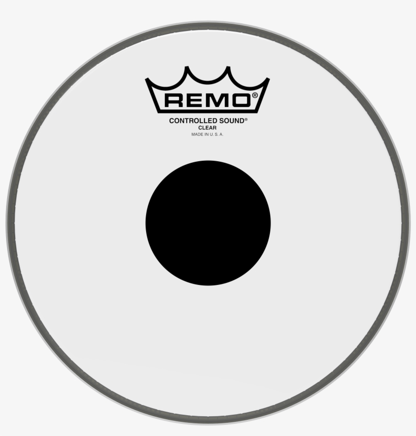 Remo Controlled Sound Clear Black Dot Drumhead-top - Remo Drum, transparent png download