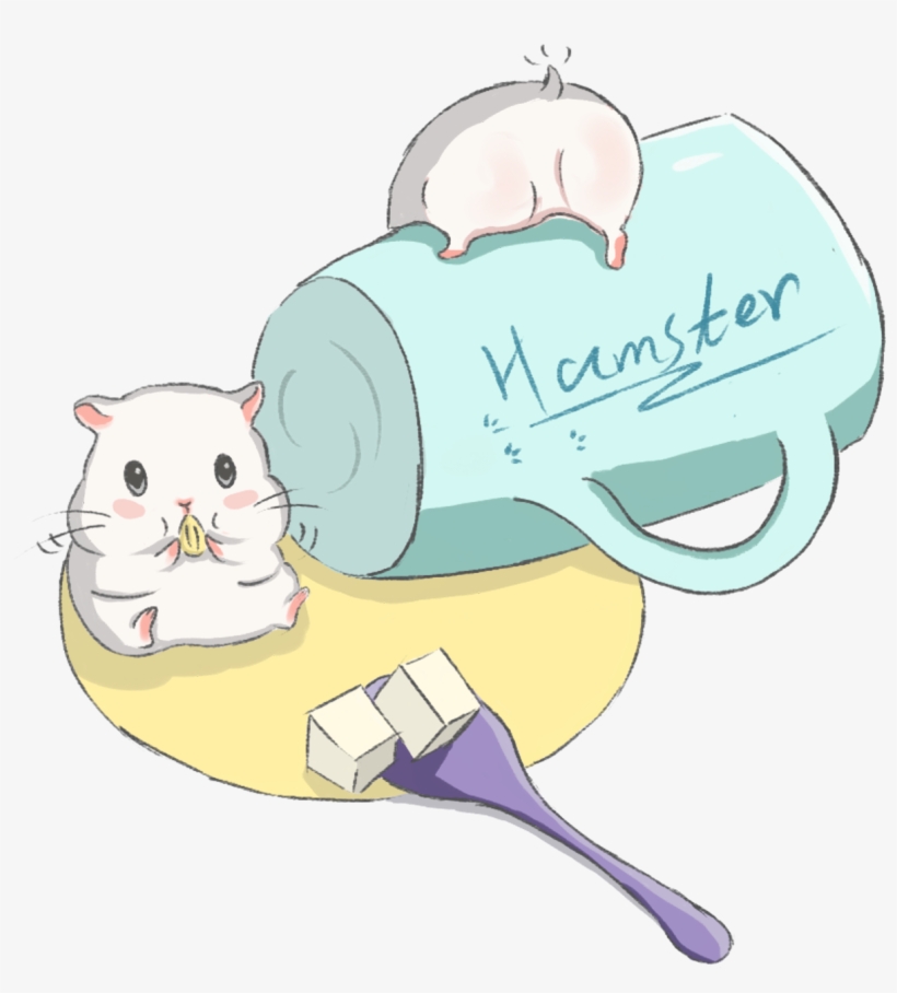 Đáng Yêu Chuột Đồng Cốc Png Và Psd - Cat Grabs Treat, transparent png download