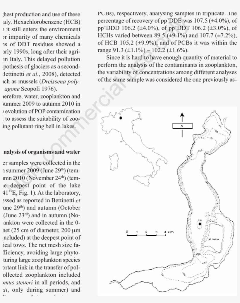 Lake Iseo And Its Location In Italy - Document, transparent png download