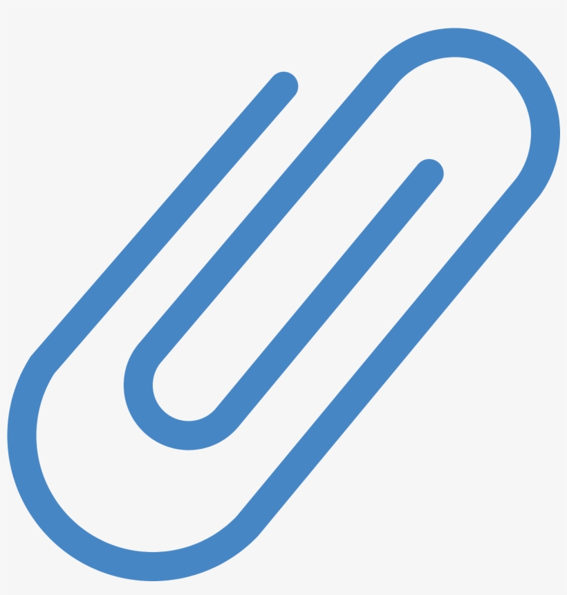 It Is An Image Of A Black Paperclip - Attach Icon, transparent png download